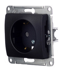 Розетка Systeme Electric Glossa встраиваемая антрацит (GSL000743) - фото 4