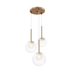 Светильник подвесной Maytoni Basic form G9 60 Вт 2 кв.м золото IP20 (MOD521PL-03G) - фото 4