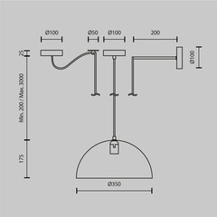 Светильник подвесной Maytoni Basic colors E27 40 Вт 6 кв.м черный IP20 (MOD168PL-01B) - фото 4