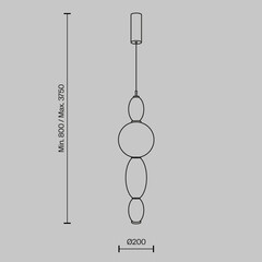 Светильник светодиодный подвесной Maytoni Adore 3000К 12 Вт 3 кв.м латунь IP20 (MOD297PL-L12BS3K) - фото 2