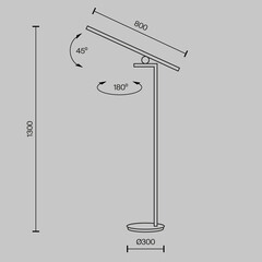 Торшер светодиодный Maytoni 26 Вт черный 3000К IP20 (MOD363FL-L14B3K) - фото 2
