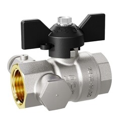 Кран шаровой латунный LD Pride 1/2 ВР(г) х 1/2 ВР(ш) для подключения манометра бабочка прямой (44.15.В-В.С.Б М20)