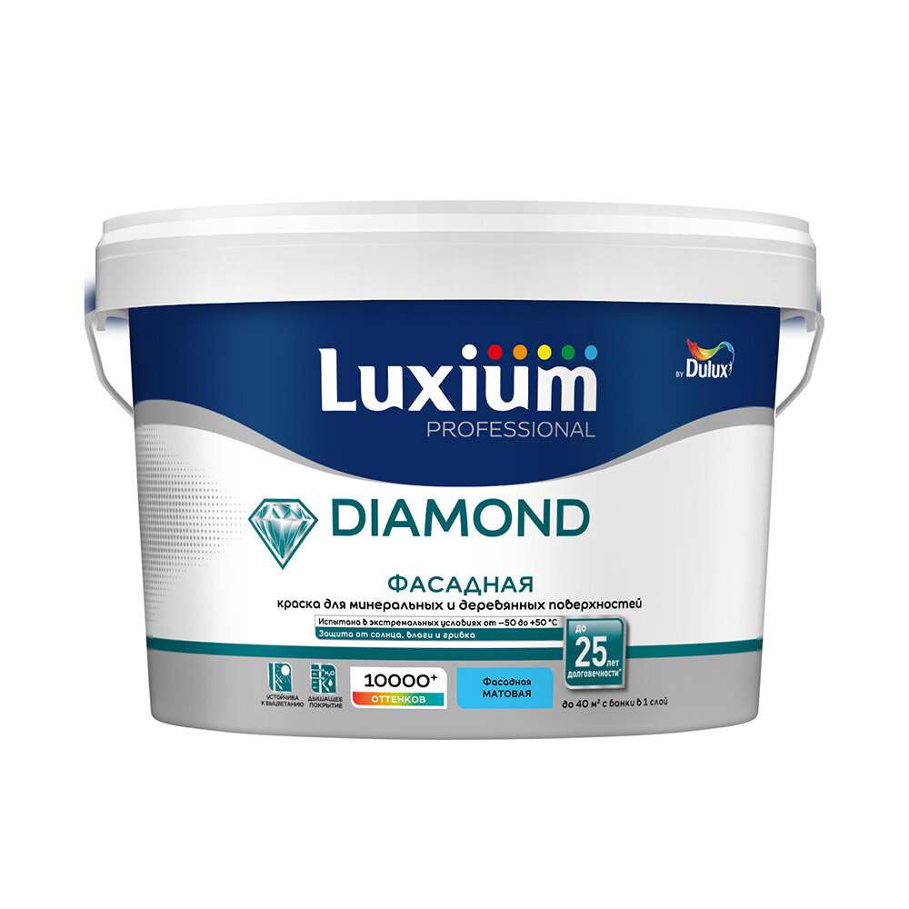 Изображение товара Фасадная акриловая краска Dulux/Luxium Diamond база BC 2,25 л