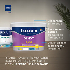 Краска фасадная Dulux/Luxium Professional Diamond акриловая база BW белая 9 л - фото 7