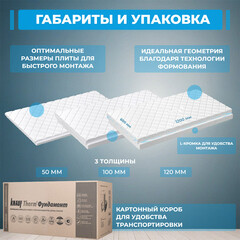 Пенополистирол Knauf Therm Фундамент 100х600х1200 мм 4,32 кв.м - фото 5
