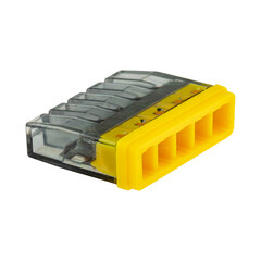 Изображение товара Клемма на 5 проводов Duwi СМК 772-245 2,5 кв.мм самозажимная с пастой (5 шт.) (26731 7)