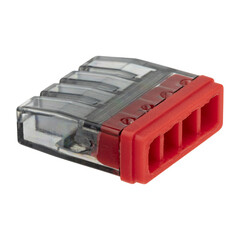 Изображение товара Клемма на 4 провода Duwi СМК 772-244 0,5-2,5 кв.мм самозажимная с пастой (5 шт.) (26730 0)