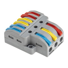 Изображение товара Клемма на 9 проводов Duwi СМК-536 PRO 4 кв.мм разветвительная с рычажками без пасты (4 шт.) (26662 8)