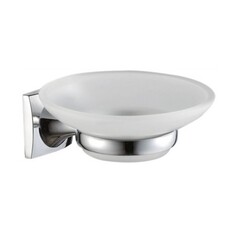 Изображение товара Мыльница для ванной Haiba HB8502 с держателем стекло/металл хром (551025)