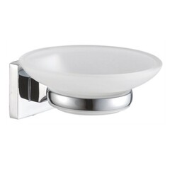 Изображение товара Мыльница для ванной Haiba HB8602 с держателем стекло/металл хром (550583)