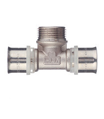 Тройник VALTEC (VTm.233.N.260626) 26(пресс) х 1 НР(ш) х 26(пресс) - фото 4