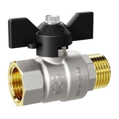 Изображение товара Кран шаровой латунный LD Pride 1 ВР(г) х 1 НР(ш) бабочка прямой (LD 47.312.25)