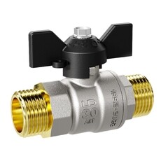 Изображение товара Кран шаровой латунный LD Pride 1/2 НР(ш) х 1/2 НР(ш) бабочка прямой (LD 47.314.15)