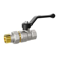 Изображение товара Кран шаровой латунный LD Pride 1 ВР(г) х 1 НР(ш) ручка со сгоном прямой (47.25.В-ГШ.Р)