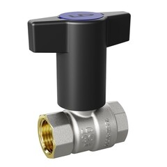 Кран шаровой латунный LD Pride 1/2 ВР(г) х 1/2 ВР(г) ручка прямой (LD 47.340.15 RB) - фото 2