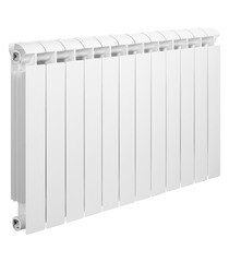 Радиатор биметаллический Global Style Extra 500 мм 12 секций 1" боковое подключение белый - фото 1