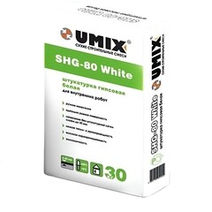 Изображение товара Штукатурка гипсовая Umix SHG-80 White белая 30 кг