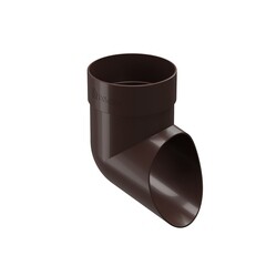 Колено стока пластиковое d80 мм Docke Standard темно-коричневое RAL 8019