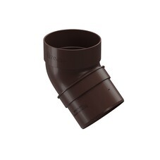 Колено трубы пластиковое d80 мм 45° Docke Standard темно-коричневое RAL 8019
