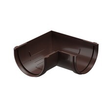 Угол желоба пластиковый d120 мм 90° Docke Standard темно-коричневый RAL 8019