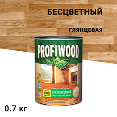 Изображение товара Лак алкидно-уретановый паркетный Profiwood бесцветный 0,8 л/0,7 кг глянцевый