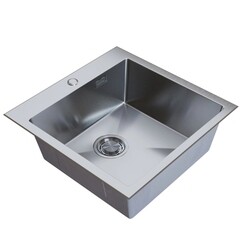 Мойка для кухни Mixline Pro 50х50х20 см врезная с сифоном сталь сатин (547229) - фото 1