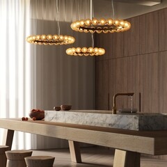 Люстра светодиодная подвесная Maytoni Ambre 32 Вт 3000К 16 кв.м (MOD331PL-L32BS3K) - фото 3