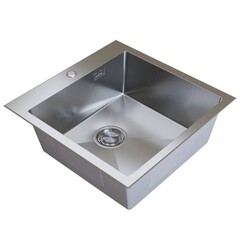 Мойка для кухни Mixline Pro 53х43х20 см врезная с сифоном сталь сатин (547233) - фото 1