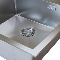 Мойка для кухни Mixline Pro 53х43х20 см врезная с сифоном сталь сатин (547233) - фото 6