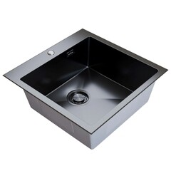 Изображение товара Мойка для кухни Mixline Pro 53х43х20 см врезная с сифоном сталь графит (547234)