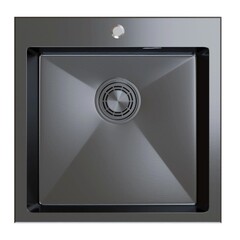 Мойка для кухни Mixline Pro 53х43х20 см врезная с сифоном сталь графит (547234) - фото 6