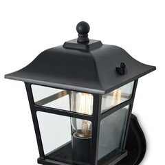 Светильник садово-парковый настенный Voltega Noon черный 280 мм E27 40 Вт IP44 (VGL7213WL-01B1) - фото 7