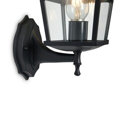 Светильник садово-парковый настенный Voltega Eve черный 280 мм E27 40 Вт IP44 (VGL7212WL-01B) - фото 4