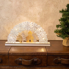 Светодиодная фигура деревянная Neon-Night Рождественская сказка теплый белый (504-021)