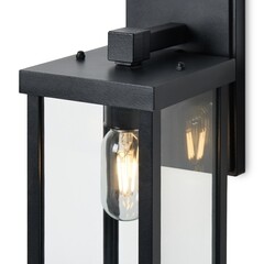 Светильник садово-парковый настенный Voltega Domi черный 300 мм E27 40 Вт IP44 (VGL7219WL-01B8) - фото 5