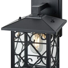 Светильник садово-парковый настенный Voltega Domi черный 275 мм E27 40 Вт IP44 (VGL7219WL-01B7) - фото 5