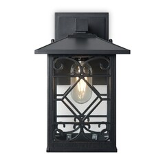 Светильник садово-парковый настенный Voltega Domi черный 275 мм E27 40 Вт IP44 (VGL7219WL-01B7) - фото 4