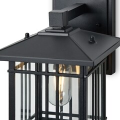 Светильник садово-парковый настенный Voltega Domi черный 275 мм E27 40 Вт IP44 (VGL7219WL-01B5) - фото 6