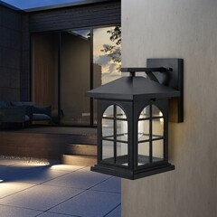 Светильник садово-парковый настенный Voltega Domi черный 245 мм E27 40 Вт IP44 (VGL7219WL-01B4) - фото 2