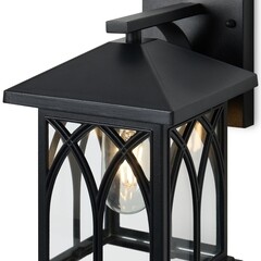 Светильник садово-парковый настенный Voltega Domi черный 245 мм E27 40 Вт IP44 (VGL7219WL-01B1) - фото 8