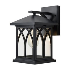 Светильник садово-парковый настенный Voltega Domi черный 245 мм E27 40 Вт IP44 (VGL7219WL-01B1) - фото 1