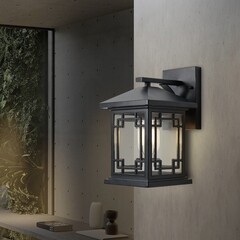 Светильник садово-парковый настенный Voltega Domi черный 245 мм E27 40 Вт IP44 (VGL7219WL-01B) - фото 2