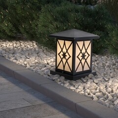 Светильник садово-парковый Voltega Nef черный 230 мм E27 40 Вт IP44 (VGL7222FL-01B) - фото 2