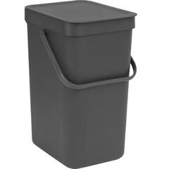 Изображение товара Ведро для мусора Brabantia Sort & Go с крышкой 16 л пластик серое