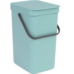Изображение товара Ведро для мусора Brabantia Sort & Go с крышкой 12 л пластик мятное