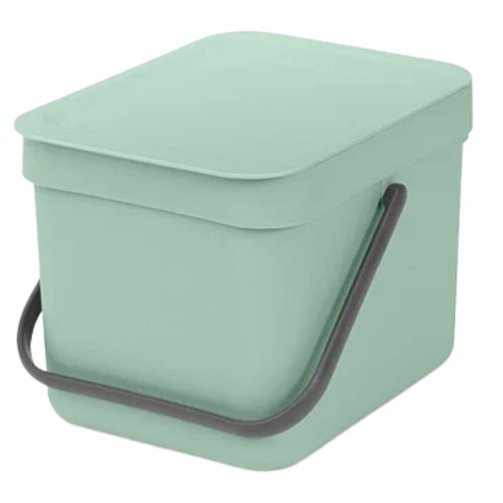Изображение товара Ведро для мусора Brabantia Sort & Go с крышкой 6 л пластик мятно-голубое