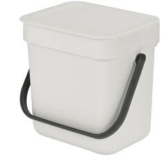 Изображение товара Ведро для мусора Brabantia Sort & Go с крышкой 3 л пластик светло-серое