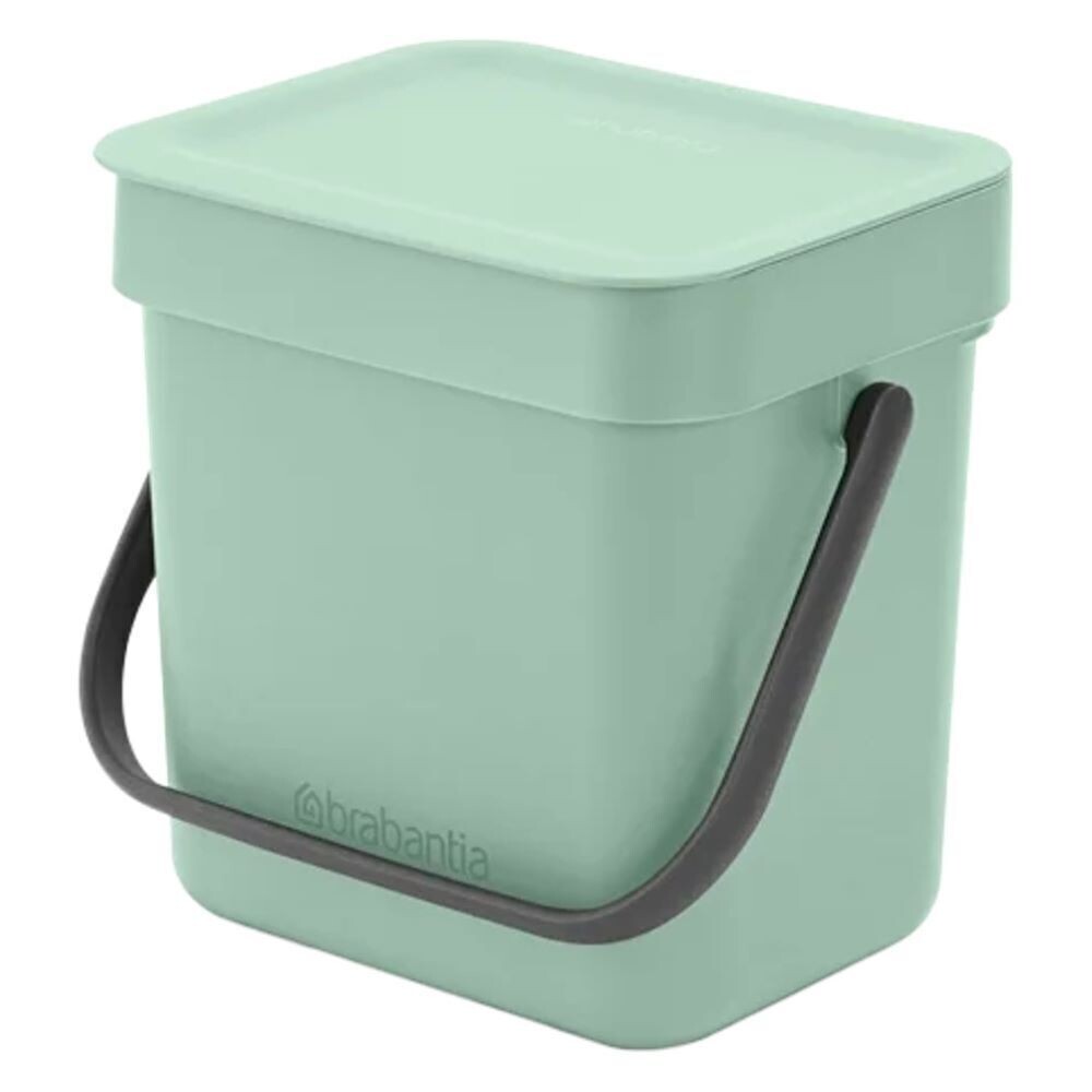 

Ведро для мусора Brabantia Sort & Go с крышкой 3 л пластик мятно-голубое, Голубой