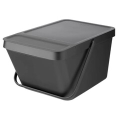 Изображение товара Ведро для мусора Brabantia Sort & Go с крышкой 20 л пластик серое