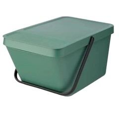 Изображение товара Ведро для мусора Brabantia Sort & Go с крышкой 20 л пластик темно-зеленое